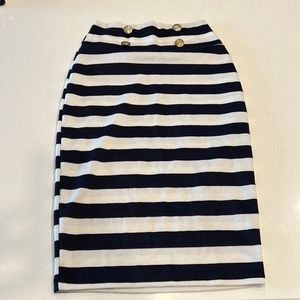 Agaci Navy Stripped Skirt